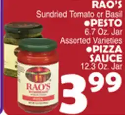 Bravo Supermarkets RAO'S • PESTO •PIZZA SAUCE offer