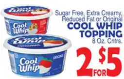 Bravo Supermarkets COOL WHIP TOPPING 8 Oz. Cntrs offer
