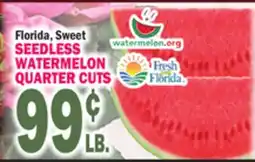 Bravo Supermarkets SEEDLESS WATERMELON QUARTER CUTS offer