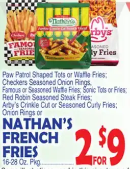 Bravo Supermarkets NATHAN'S FRENCH FRIES offer