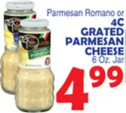 Bravo Supermarkets 4C GRATED PARMESAN CHEESE offer