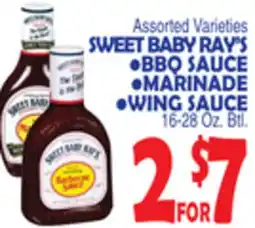 Bravo Supermarkets SWEET BABY RAY'S BBQ SAUCE MARINADE WING SAUCE offer