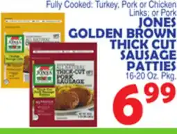 Bravo Supermarkets JONES GOLDEN BROWN THICK CUT SAUSAGE PATTIES offer
