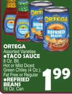 Bravo Supermarkets ORTEGA TACO SAUCE 8 Oz. Btl offer