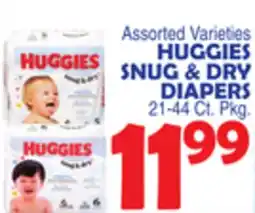 Bravo Supermarkets HUGGIES SNUG & DRY DIAPERS offer