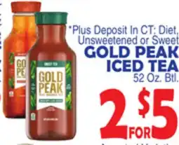 Bravo Supermarkets GOLD PEAK ICED TEA offer