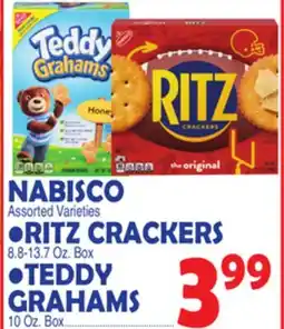 Bravo Supermarkets NABISCO RITZ CRACKERS 8.8-13.7 Oz. Box offer