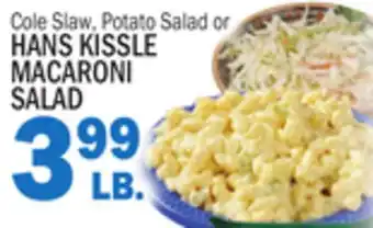 Bravo Supermarkets HANS KISSLE MACARONI SALAD offer