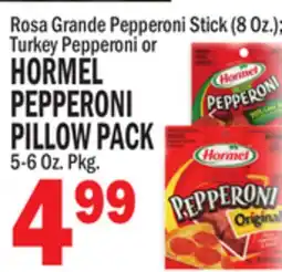 Bravo Supermarkets HORMEL PEPPERONI PILLOW PACK, 5-6 Oz. Pkg offer