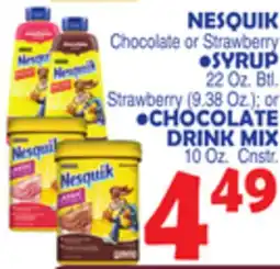 Bravo Supermarkets NESQUIK Chocolate or Strawberry offer