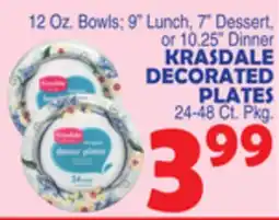 Bravo Supermarkets KRASDALE DECORATED PLATES 24-48 Ct. Pkg offer