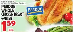 Bravo Supermarkets PERDUE WHOLE CHICKEN BREAST w/RIBS offer