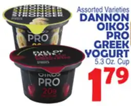 Bravo Supermarkets DANNON OIKOS PRO GREEK YOGURT offer