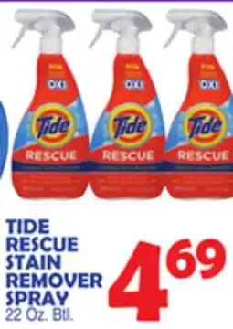 Bravo Supermarkets TIDE RESCUE STAIN REMOVER SPRAY offer