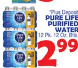 Bravo Supermarkets PURE LIFE PURIFIED WATER offer