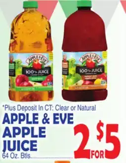 Bravo Supermarkets APPLE & EVE APPLE JUICE offer