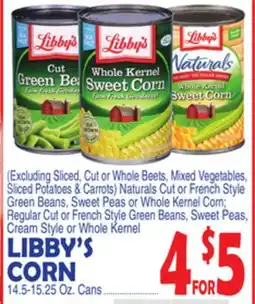 Bravo Supermarkets LIBBY'S CORN offer