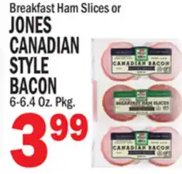 Bravo Supermarkets JONES CANADIAN STYLE BACON offer