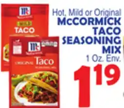 Bravo Supermarkets MCCORMICK TACO SEASONING MIX offer