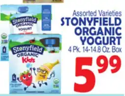 Bravo Supermarkets STONYFIELD ORGANIC YOGURT offer