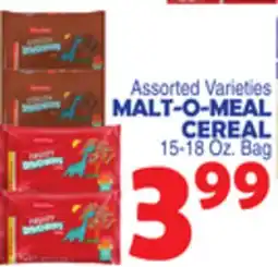 Bravo Supermarkets MALT-O-MEAL CEREAL 15-18 Oz. Bag offer