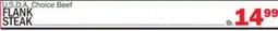 Bravo Supermarkets U. S.D.A Choice Beef FLANK STEAK offer