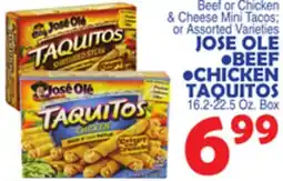 Bravo Supermarkets JOSE OLE BEEF CHICKEN TAQUITOS offer