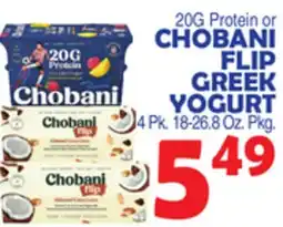 Bravo Supermarkets CHOBANI FLIP GREEK YOGURT offer