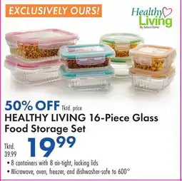 Boscov's HEALTHY LIVING 16-Piece Glass Food Storage Set offer