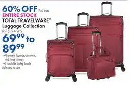Boscov's ENTIRE STOCK TOTAL TRAVELWARE Luggage Collection offer