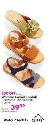Boscov's Womens Casual Sandals offer