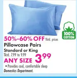 Boscov's Pillowcase Pairs Standard or King offer