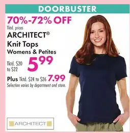 Boscov's ARCHITECT Knit Tops offer