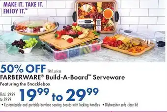 Boscov's FARBERWARE Build-A-Board Serveware offer