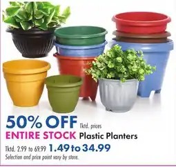 Boscov's ENTIRE STOCK Plastic Planters offer