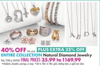 Boscov's ENTIRE COLLECTION Natural Diamond Jewelry offer