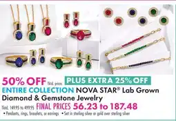 Boscov's ENTIRE COLLECTION NOVA STAR Lab Grown Diamond & Gemstone Jewelry offer