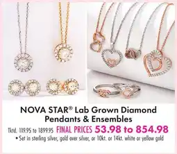 Boscov's NOVA STAR Lab Grown Diamond Pendants offer