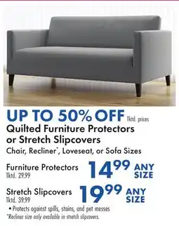 Boscov's Quilted Furniture Protectors or Stretch Slipcovers offer