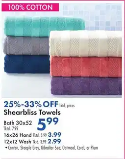 Boscov's Shearbliss Towels offer