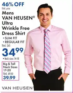 Boscov's Mens VAN HEUSEN Ultra Wrinkle Free Dress Shirt offer