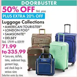 Boscov's Luggage Collections offer