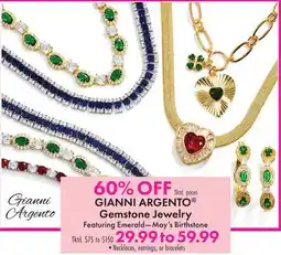Boscov's GIANNI ARGENTO Gemstone Jewelry offer
