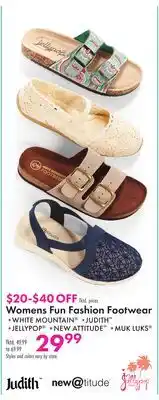 Boscov's Womens Fun Fashion Footwear offer