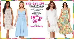 Boscov's Trendy Dresses offer