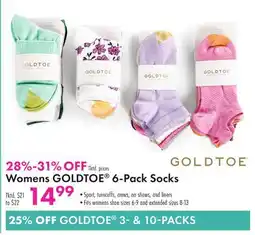 Boscov's Womens GOLDTOE 6-Pack Socks offer