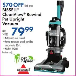 Boscov's BISSELL CleanView Rewind Pet Upright Vacuum offer