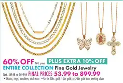 Boscov's ENTIRE COLLECTION Fine Gold Jewelry offer
