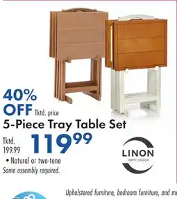 Boscov's 5-Piece Tray Table Set offer