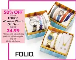 Boscov's FOLIO Womens Watch Gift Sets offer